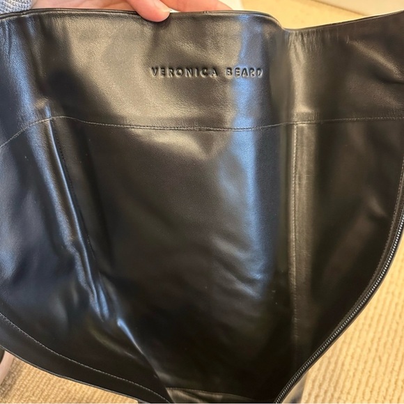 NIB Veronica Beard Sleek, Black Heeled Boots- Size 8.5 (Wide Calf) - Picture 4 of 10